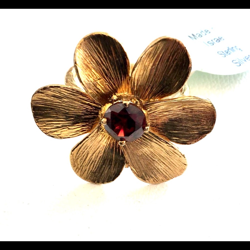 NWT Rare Ring 925 Sterling Flower